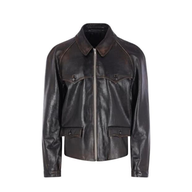 프라다 레더 자켓 50