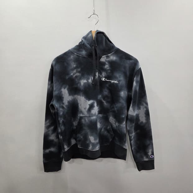 챔피온 우먼 스몰로고 자수 타이다이 기모 후드티 M 