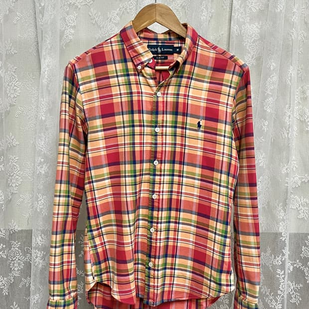 M) 폴로 랄프로렌 슬림핏 체크 셔츠