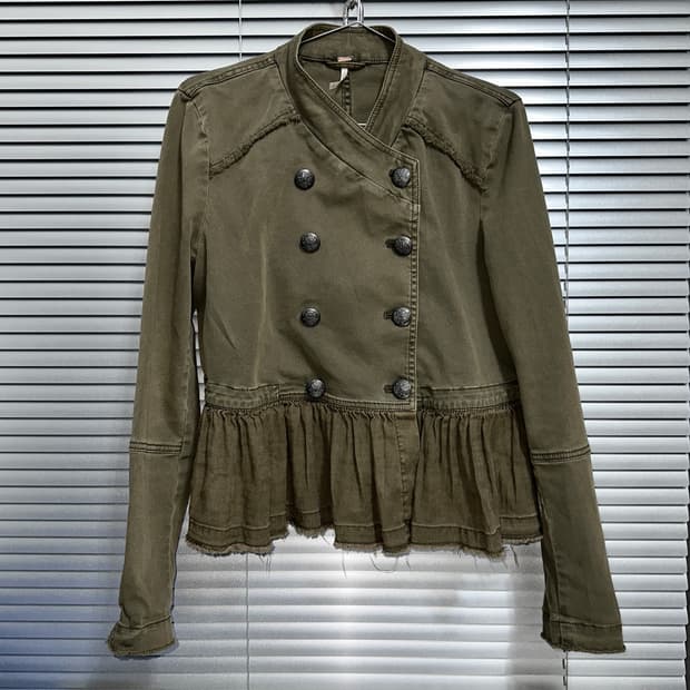 00s 프리피플 라이트웨이트 러플 나폴레옹 자켓