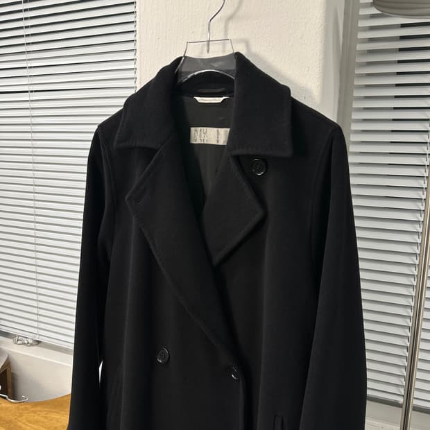 막스마라 블랙 울 롱코트 34 size 44-55