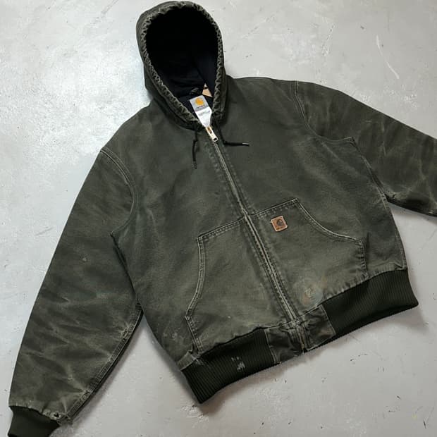 OG 칼하트 J130 액티브 자켓 MOS 칼하트 모스그린 자켓