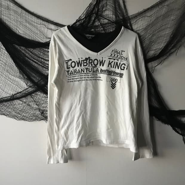 00s mood printing layered longsleeve