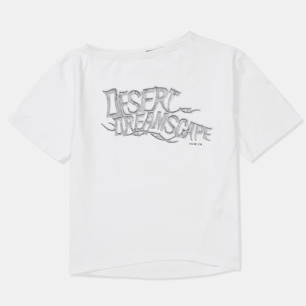 LCDC ASYMMETRIC PRINTED T-SHIRT 오프숄더 티셔츠