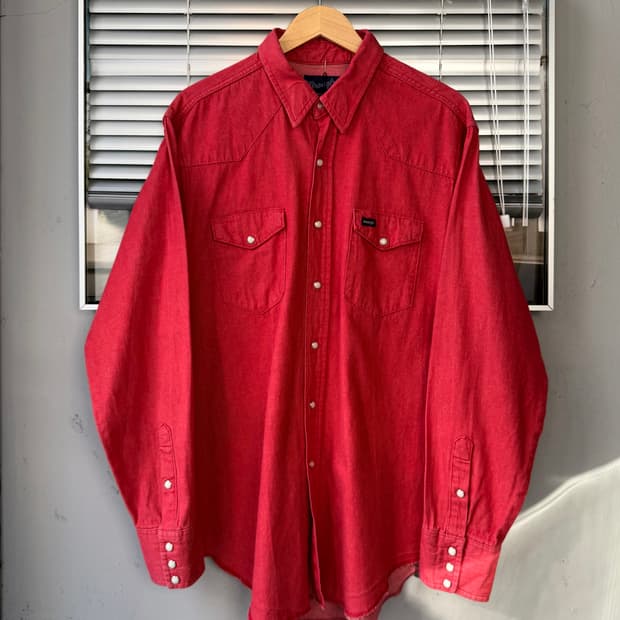 Wrangler 80-90s USA x-long tails 웨스턴 셔츠