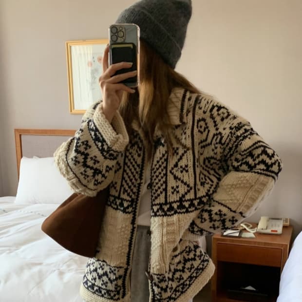 멜라운지 도매택 코위찬 니트 가디건 / 여성 가디건/ 여자 가디건 