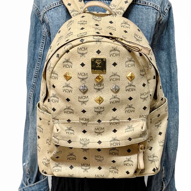 정품 MCM 비세토스 스타크 백팩 베이지