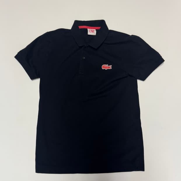 여성 라코스테 라이브 레드 악어 pk 폴로 반팔 카라티 S 2 블랙
