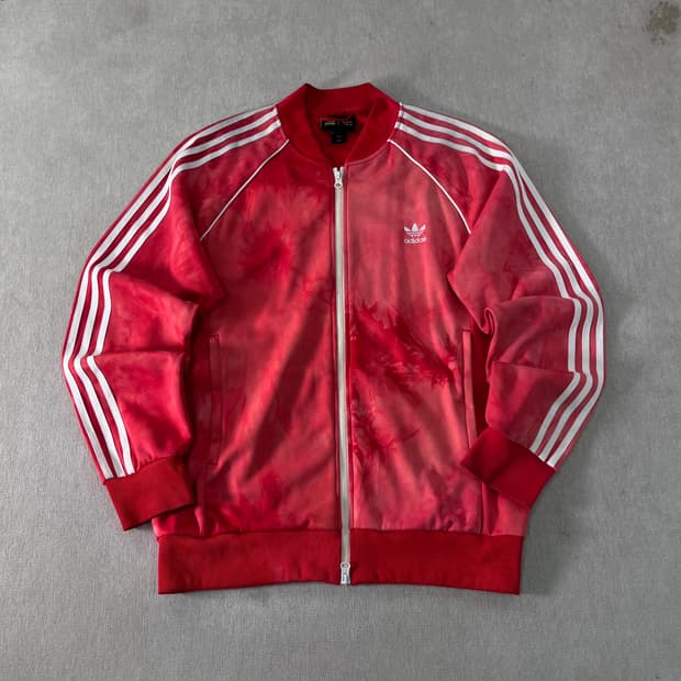 105 아디다스 패럴윌리엄스 레드 타이다이 트랙탑 져지