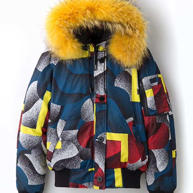 (S/55/95)겐조 후드 크롭 퍼 봄버 패딩 자켓