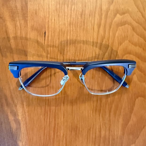 아코니 허블 네이비/실버 하금테 안경