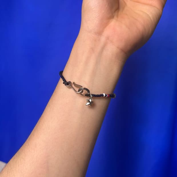 BEADS BLUE BEA 보헤미안 비즈 비즈 팔찌
