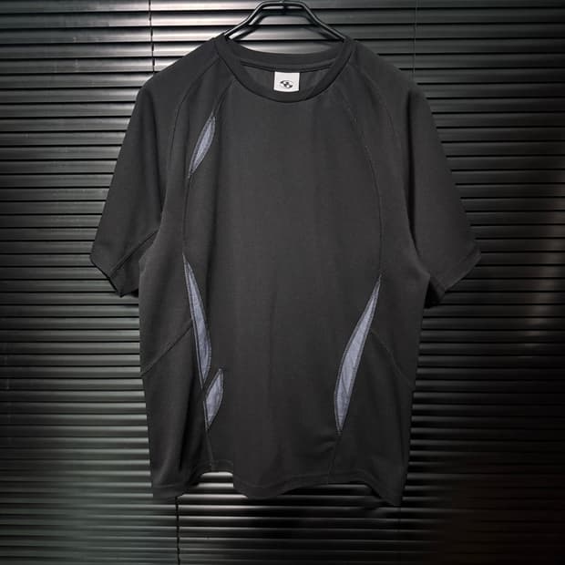 산산기어 25SS 패널 페널 고프코어 반팔 티셔츠 반팔티 4 블랙 기능성