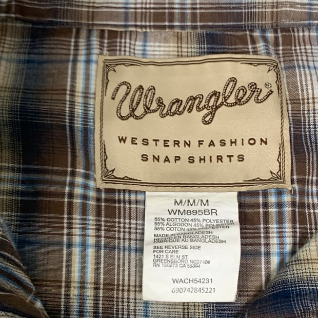 WRANGLER 웨스턴 반팔 셔츠