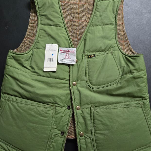 RRL 해리스 트위드 리버시블 베스트