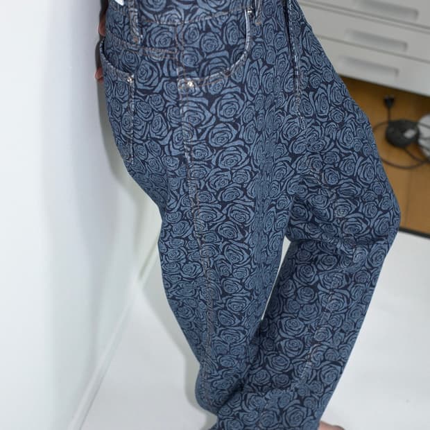 오버듀플레어 로즈 데님 팬츠 1사이즈