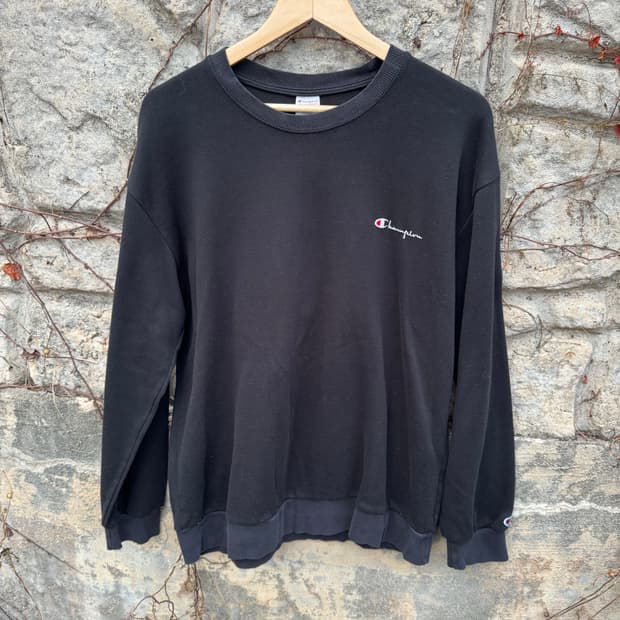 챔피온 빈티지 리버스위브 티셔츠 롱슬리브 스웻 셔츠 맨투맨 블랙