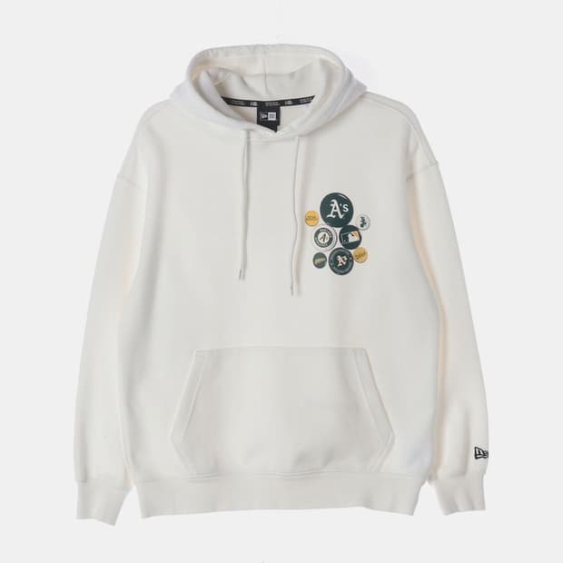 뉴에라 x MLB 오클랜드 애슬레틱스 핀 버튼 후드티 S