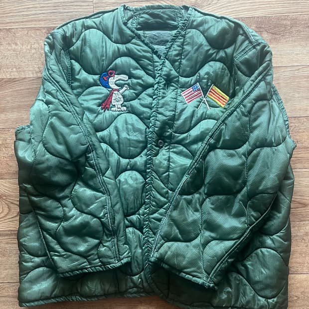 빈티지 자수 야상 내피