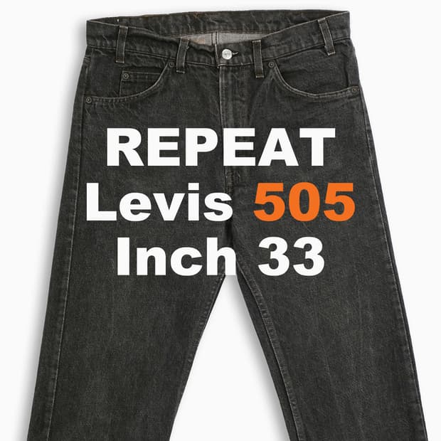 리바이스 505 오렌지탭 흑청 블랙진 80s USA OR50534137