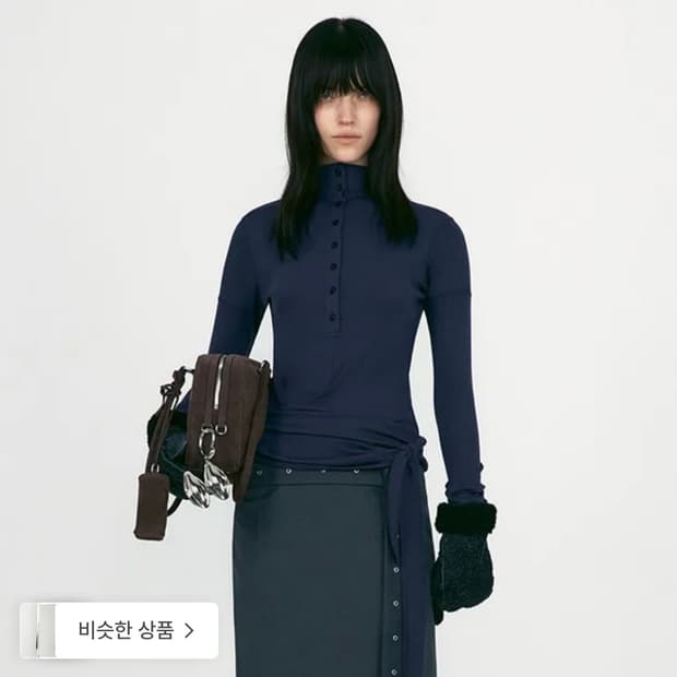 (새상품)로우클래식 버튼랩 티셔츠 s