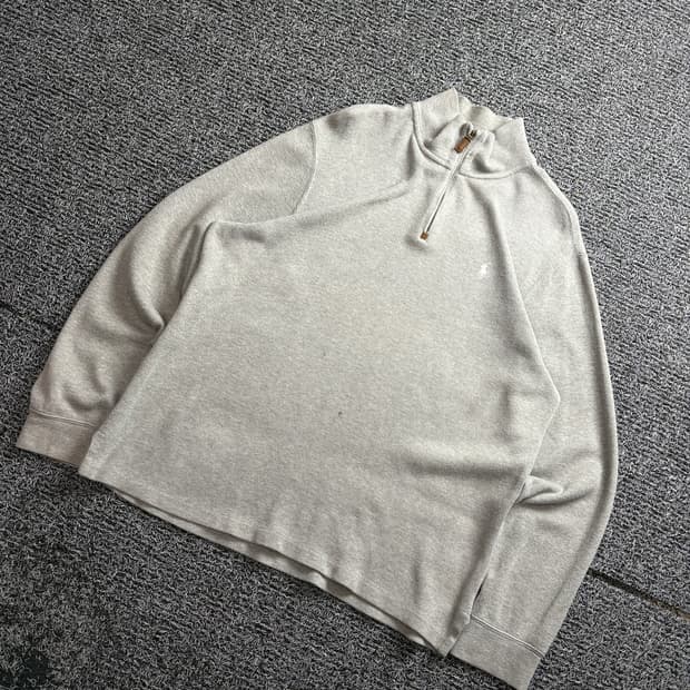 폴로 랄프로렌 포니로고 미니멀 하프 집업 니트 3034