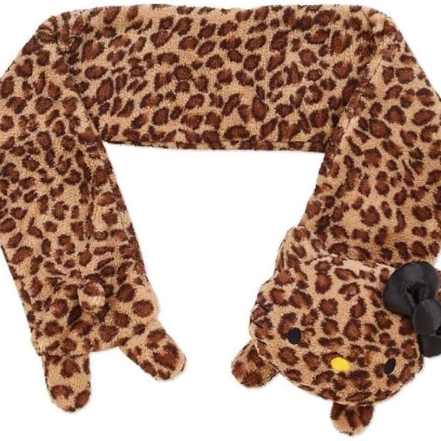 Hello Kitty 고전 헬로키티 호피 레오파드 목도리 머플러