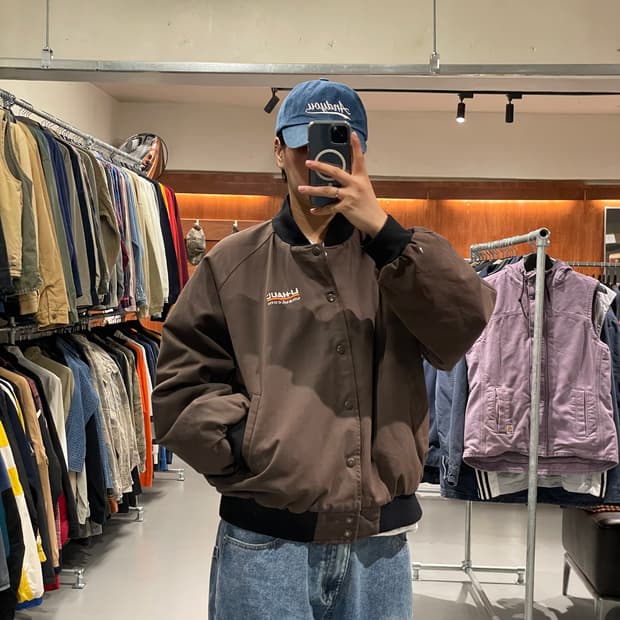 빈티지 워크 봄버 자켓  