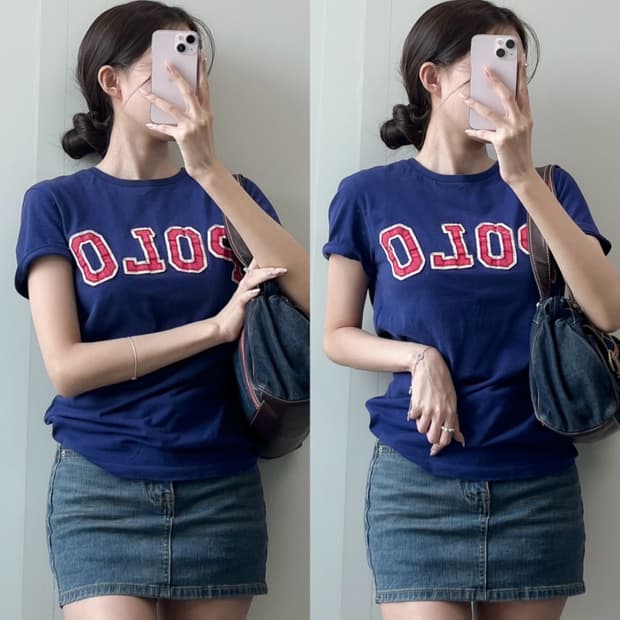 폴로 스펠아웃 반팔티