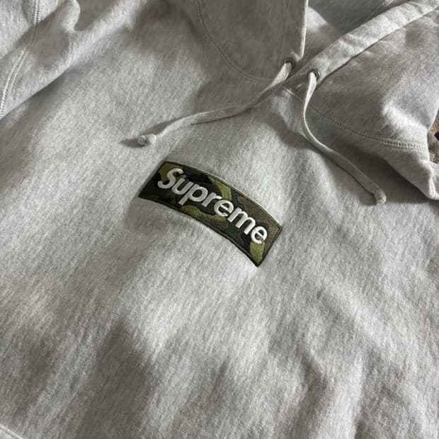 슈프림 박스 로고 후드 애쉬 그레이 XL