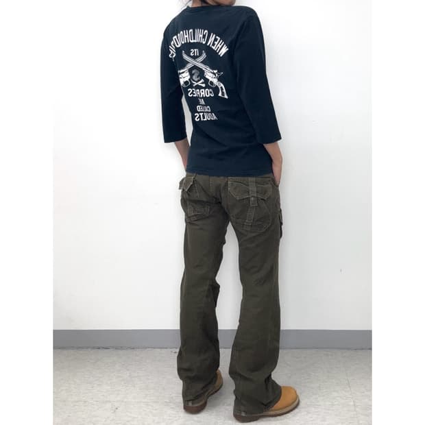 빈티지 펑크 블랙 반팔