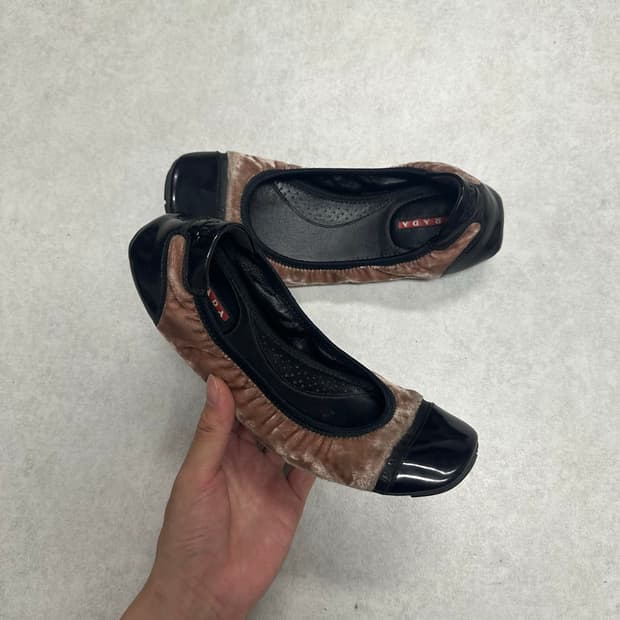 프라다 스포츠 발레 플랫슈즈