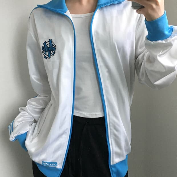 Adidas 아디다스 마르세유 베켄바우어 새틴 화이트 트랙탑