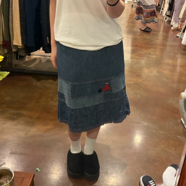 짱귀여운 포인트 청치마