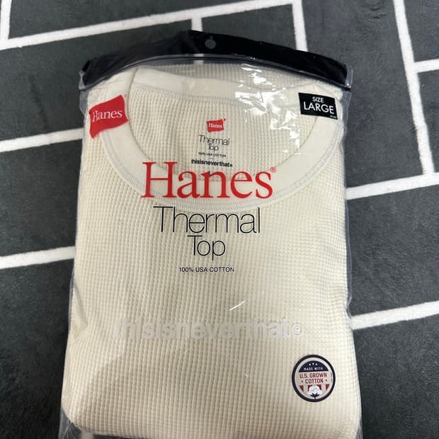 디스이즈네버댓 헤인즈 써멀 화이트 라지 새제품