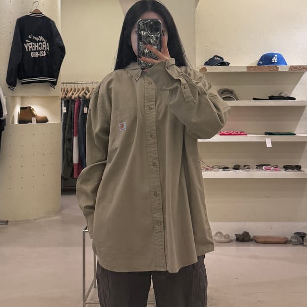 칼하트 원포켓 베이지 긴팔 셔츠 U1297