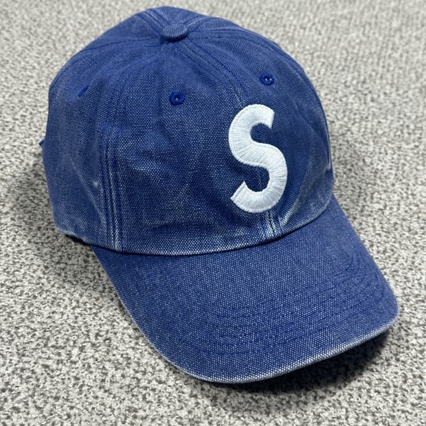 슈프림 피그먼트 캔버스 S로고 볼캡 23ss