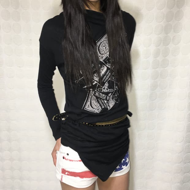 비비안 웨스트우드 스카프 디테일 비대칭 원피스