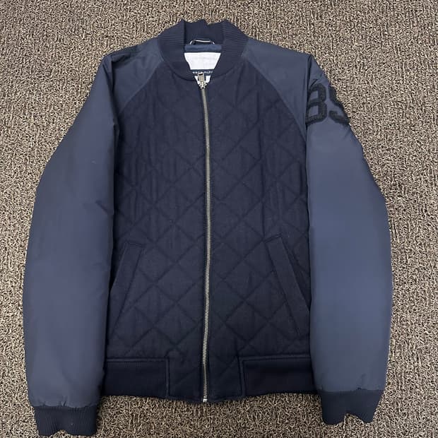 타미힐피거 퀄팅 봄버 점퍼 자켓 네이비