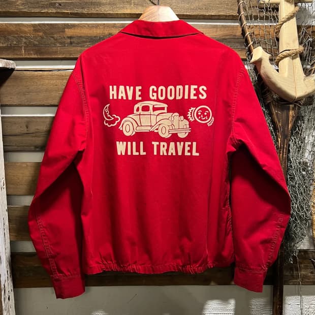 [M]60's Dan River USA 올드카 프린팅 드리즐러 자켓