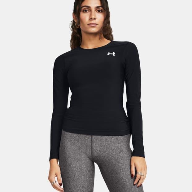 (L) 새상품 언더아머 여성 히트기어 OG 컴프레션 블랙 긴팔