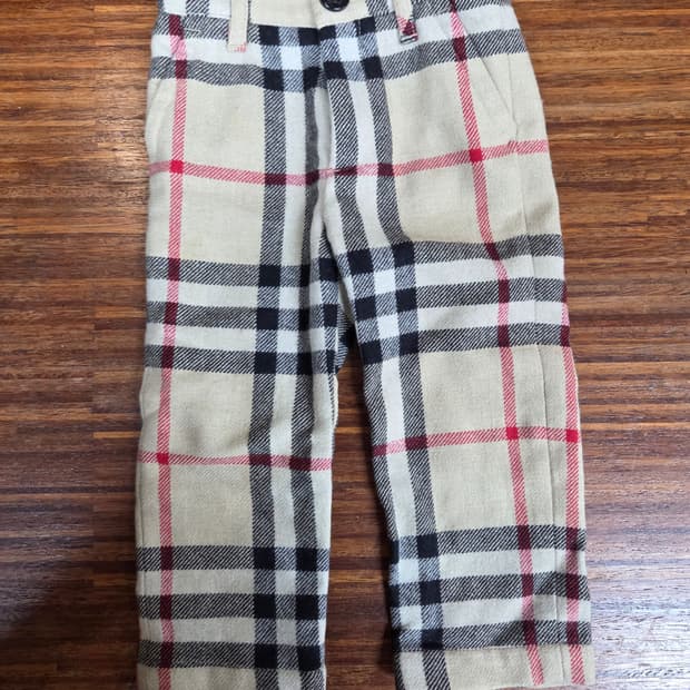 버버리 키즈 노바체크 울 팬츠 85cm 