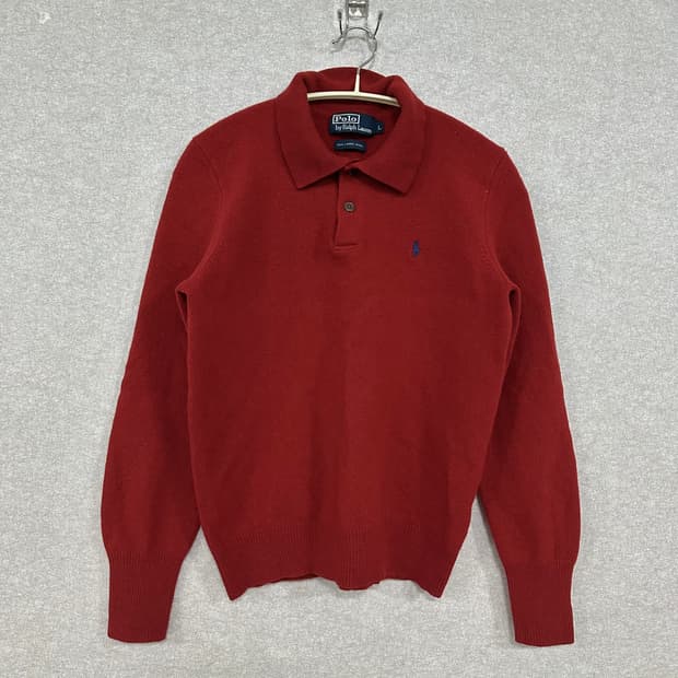 폴로 램스울 카라 니트