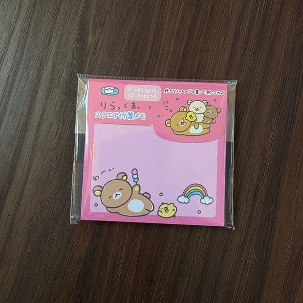 리락쿠마 4종셋 메모지(핑크