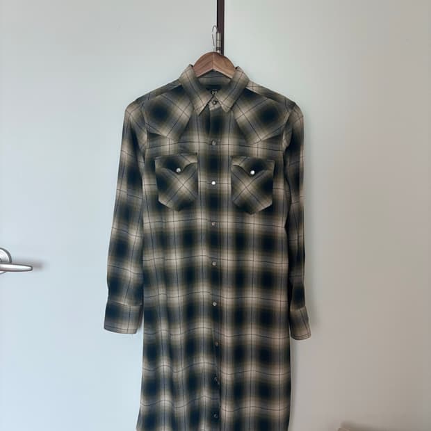 RRL 여성 플래드 웨스턴 드레스
