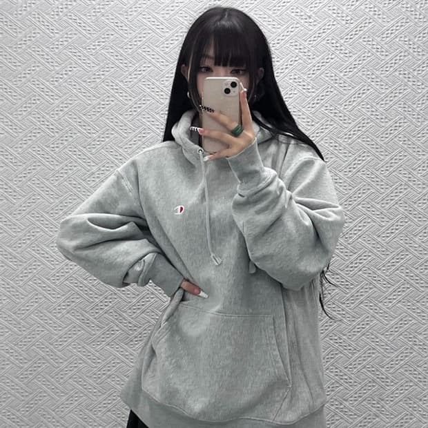 챔피온 빈티지 모던 캐주얼 자수로고 후드티 XL C10315