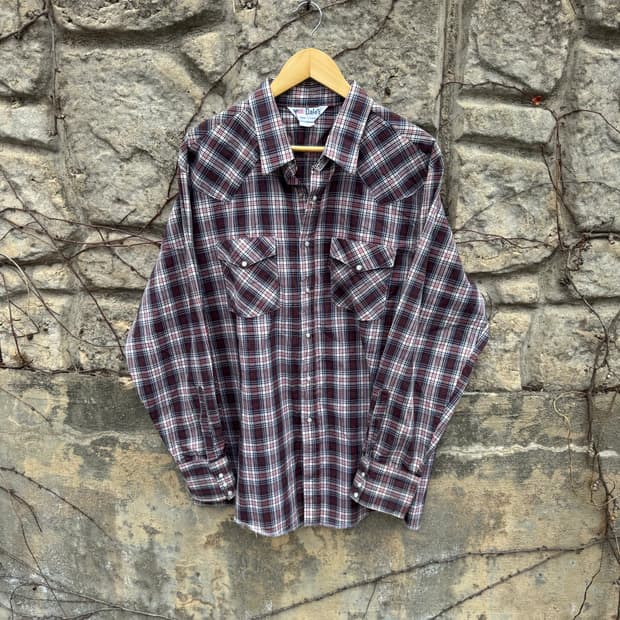 80~90s dale’s 빈티지 usa 체크 웨스턴 셔츠 2xl