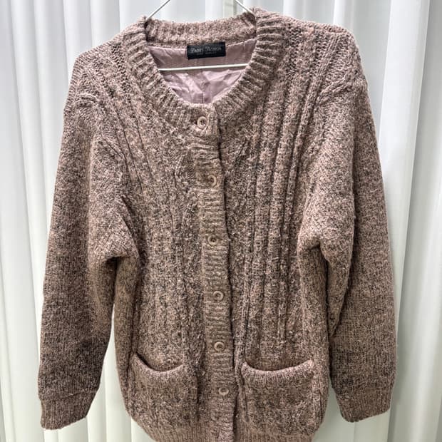 빈티지 핑크 가디건