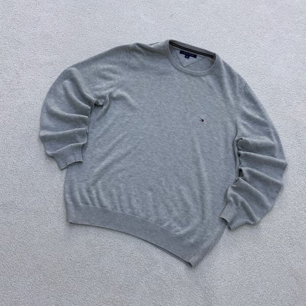 L 타미힐피거 스몰로고 맨투맨 티셔츠 0427E