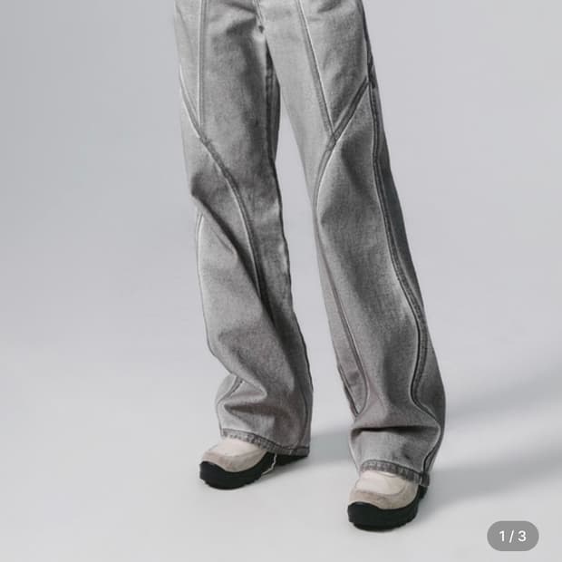 NACHE SEAM LINE WASHING JEANS